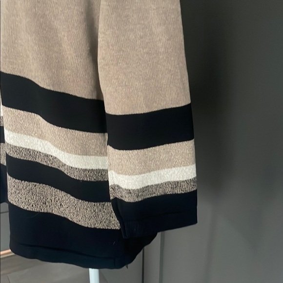 Karen Scott Sweater Striped Zipshoulder - Picture 5 of 9